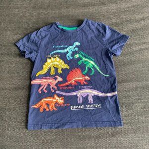 Boden blue tshirt with glow in the dark dinosaurs, 5-6Y
